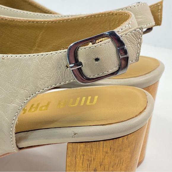 Anthropologie Nina Payne 8.5 9 Slingback Sandal Lina Heels Blue Leather EU 39 - Picture 4 of 11